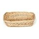 Oblong White Willow Open Weave Tray Basket W/O Handles - 14"x11 1/2"x3"